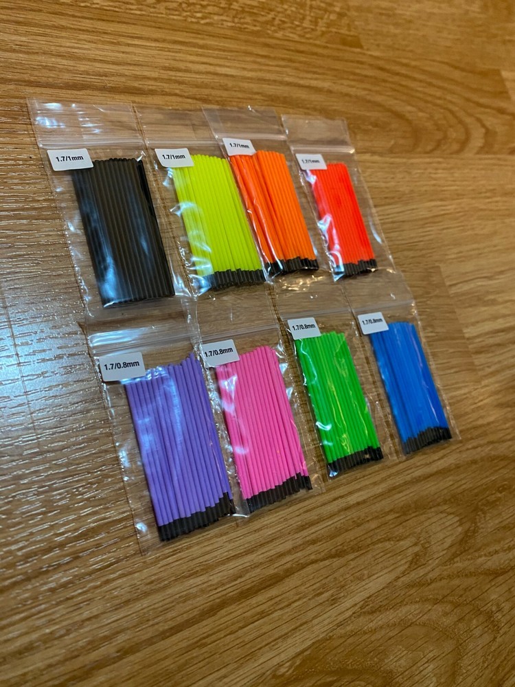 Pole float hollow 1.7mm tips various 25 pack  (pole float making materials)
