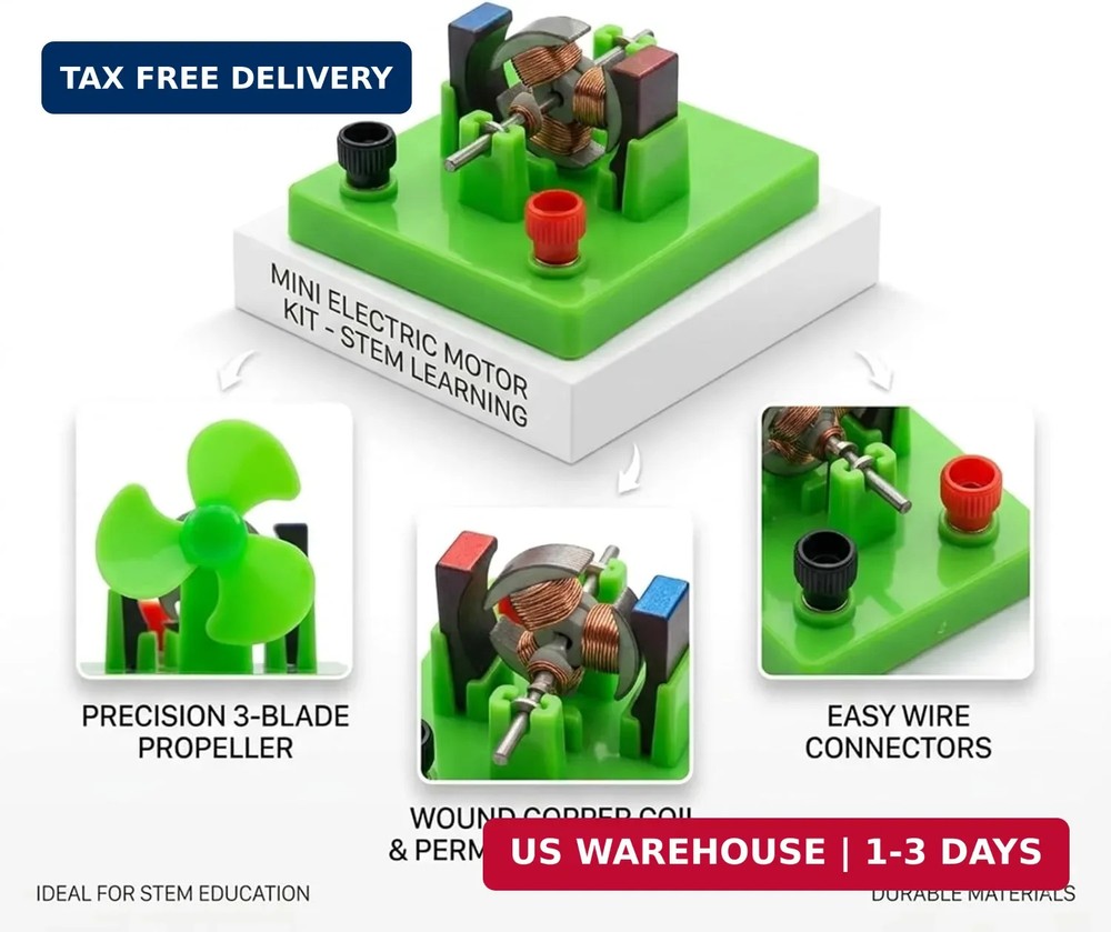 DIY DC Electrical Motor Assemble KIT - STEM Science Lab Educational Physics Lear