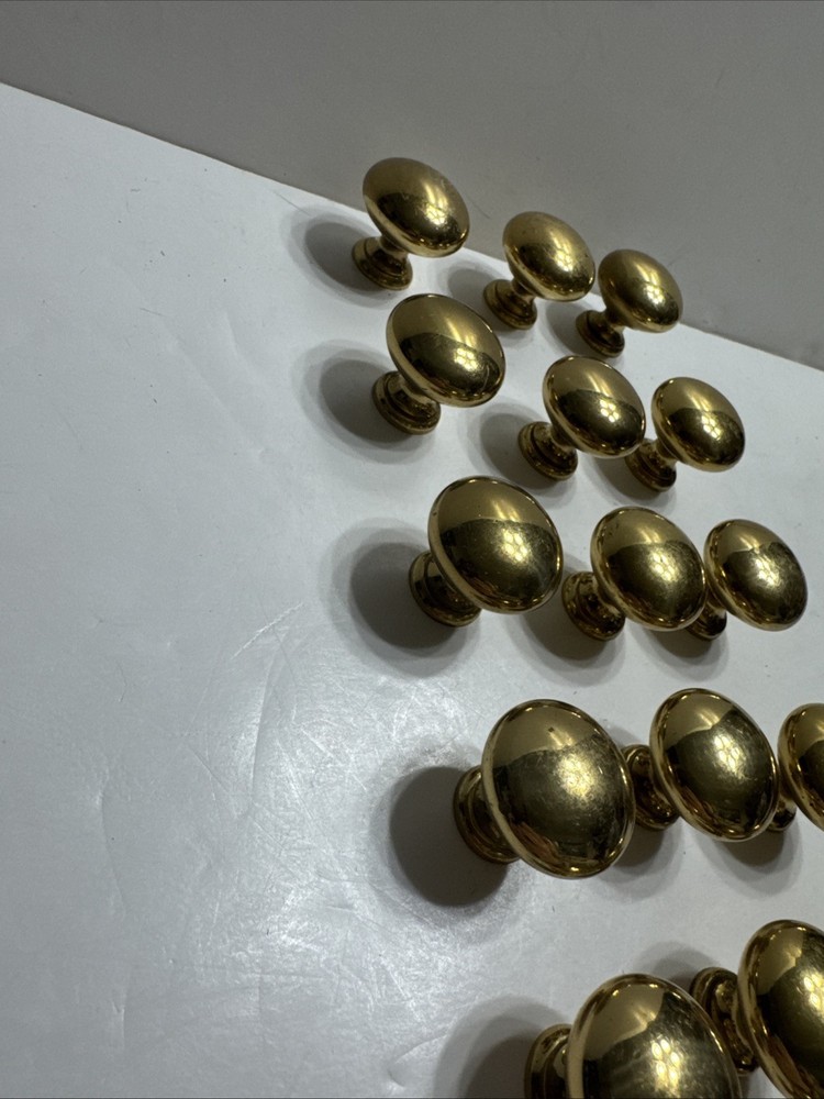 17 GOLDTONE NICKEL DRAWER OR CABINET PULLS