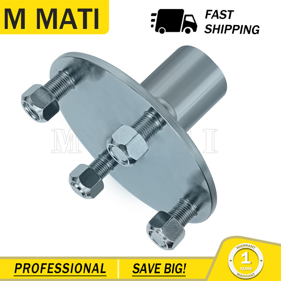 For Go Kart Live Axle Hub 4" x 4" Bolt Pattern Hub and 1" to 3/4" Axle Step Down