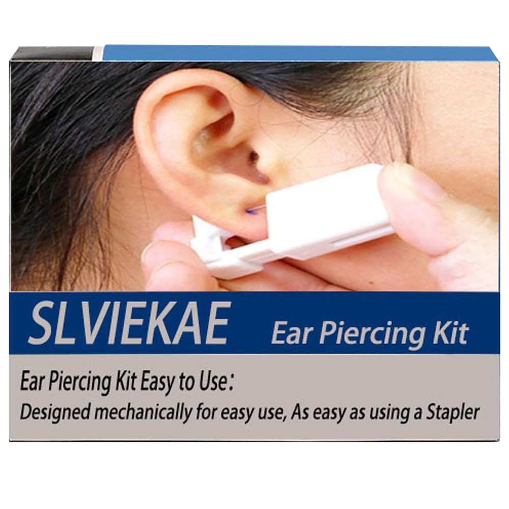 4 Pack Self Ear Piercing Gun Kit, Disposable Self Ear Piercing Gun Kit with E...