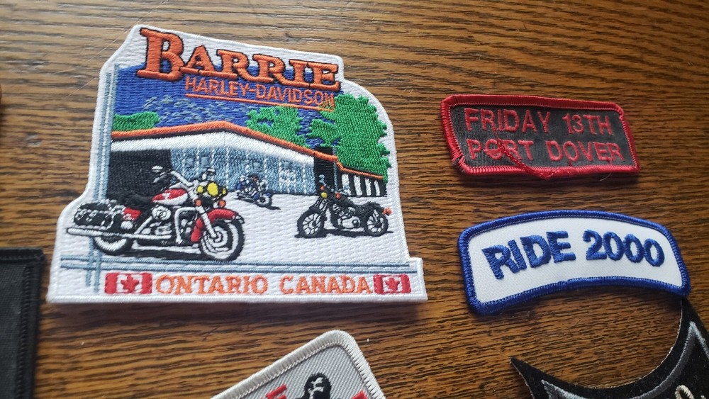 VTG HARLEY DAVIDSON Jacket Vest PATCH Embroidered LOT