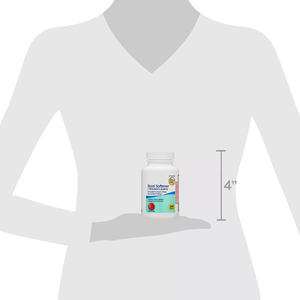 Stool Softener Plus Stimulant Laxative Tablets for Constipation, 240...
