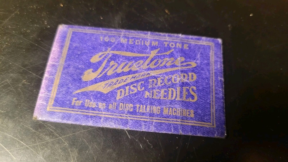 Vintage Empty Gramophone phonograph needle packet - Truetone Medium