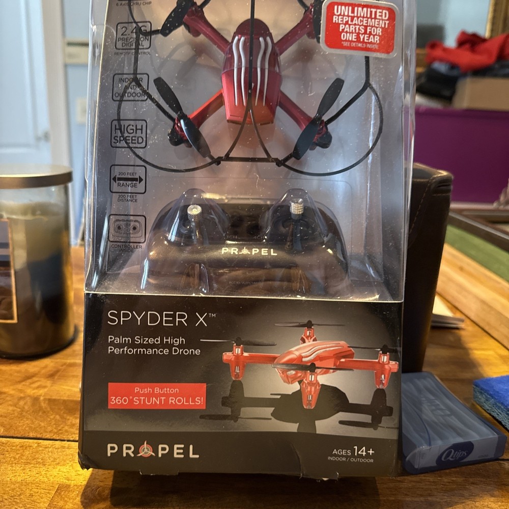 new Spyder X palm size high performance drone red