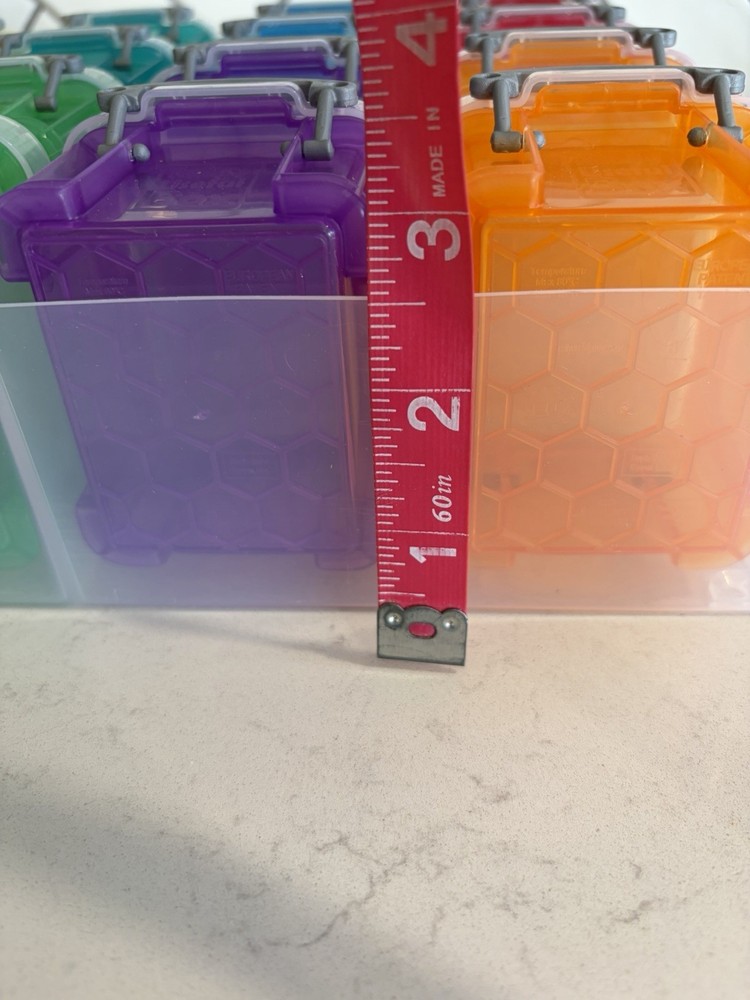 Really Useful Box 16 Box Organizer 0.14 Liter Boxes Assorted Colors Latch Lids