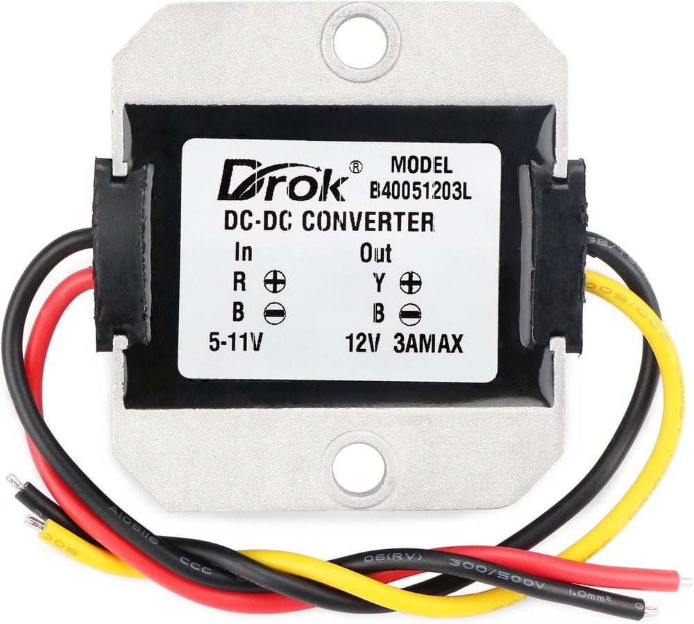 DROK DC-DC Boost Converter 5V to 12V 3A Module