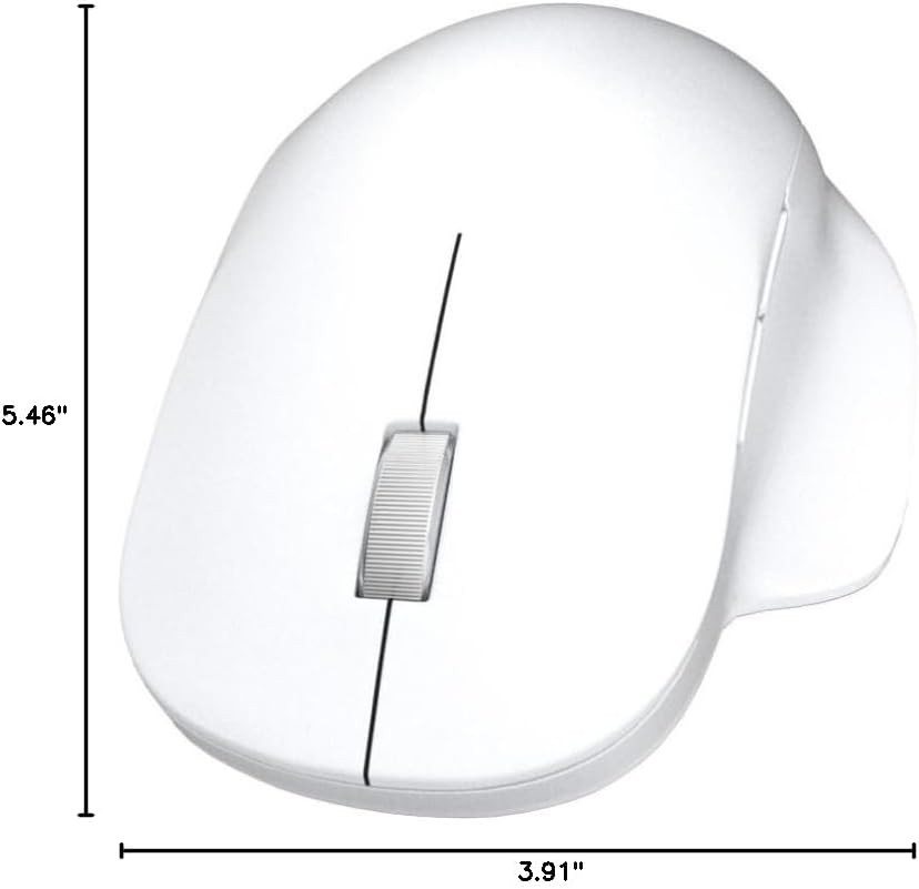 Microsoft Bluetooth Ergonomic Mouse Glacier Wireless 6-Button Right-Handed