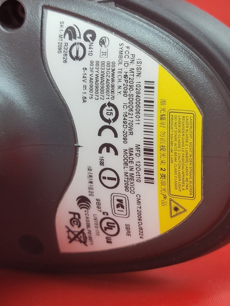 Symbol Technologies MT2090-SD0D62170WR Handheld Barcode Scanner and Cradle