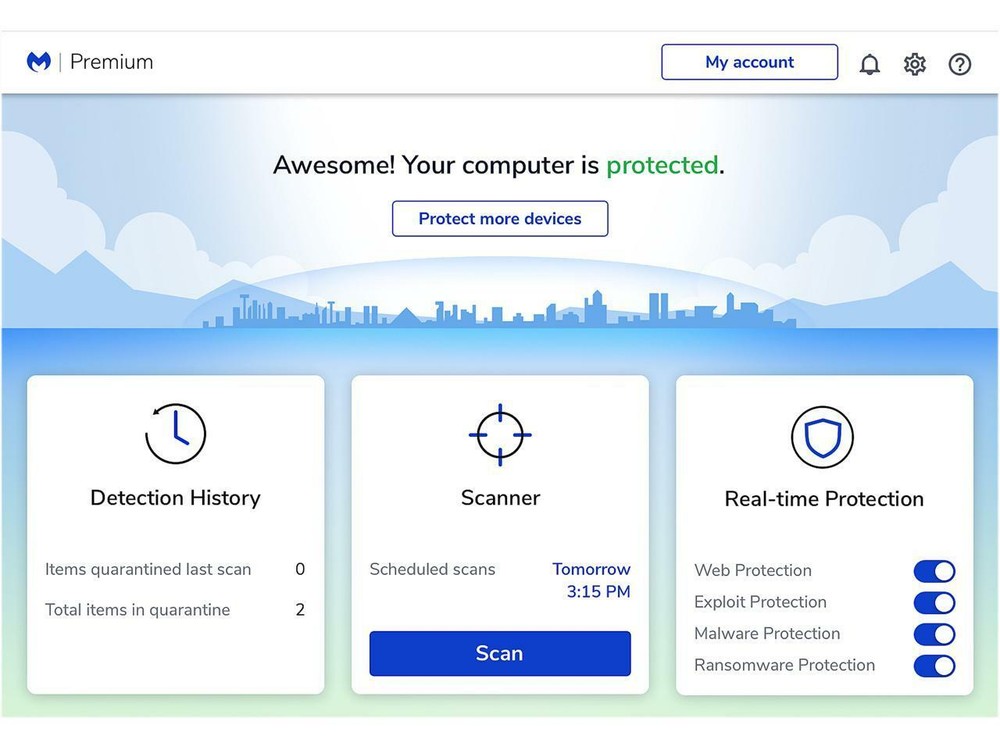 Malwarebytes Premium 4.5 Latest Version - 5 Devices / 1 Year - Key Card