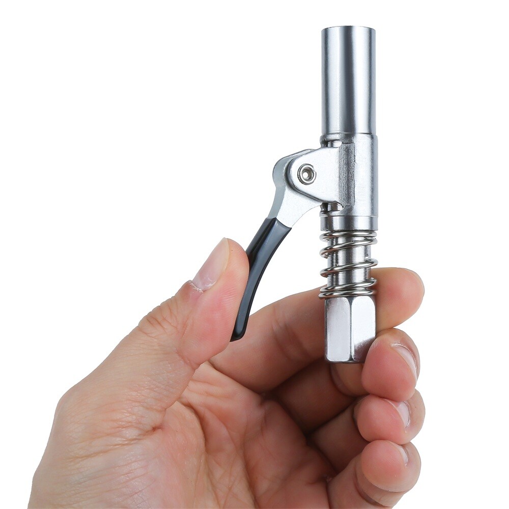 Grease Gun Coupler Single Handle Strong Locking Quick Release Grease Coupler