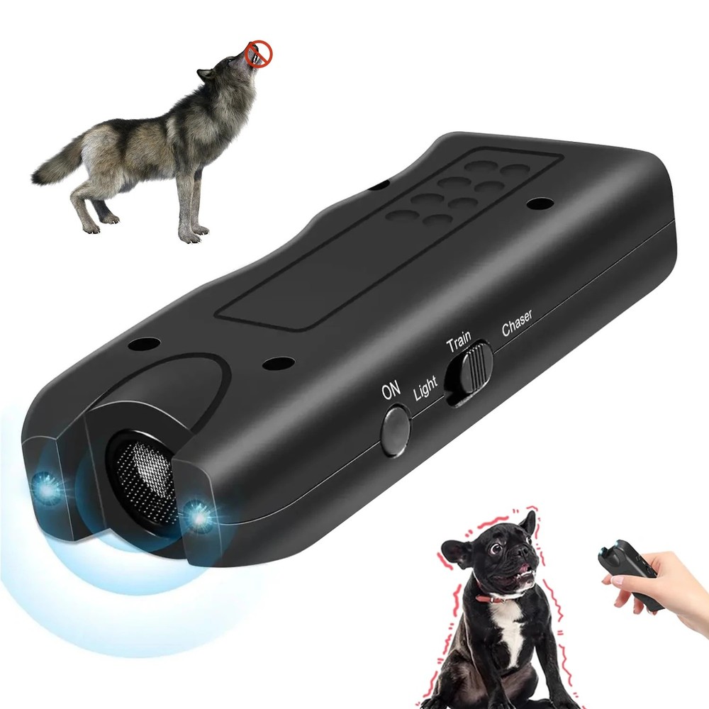 Ultrasonic Dog Repeller & Trainer - 3 Modes, Safe, Effective, Portable