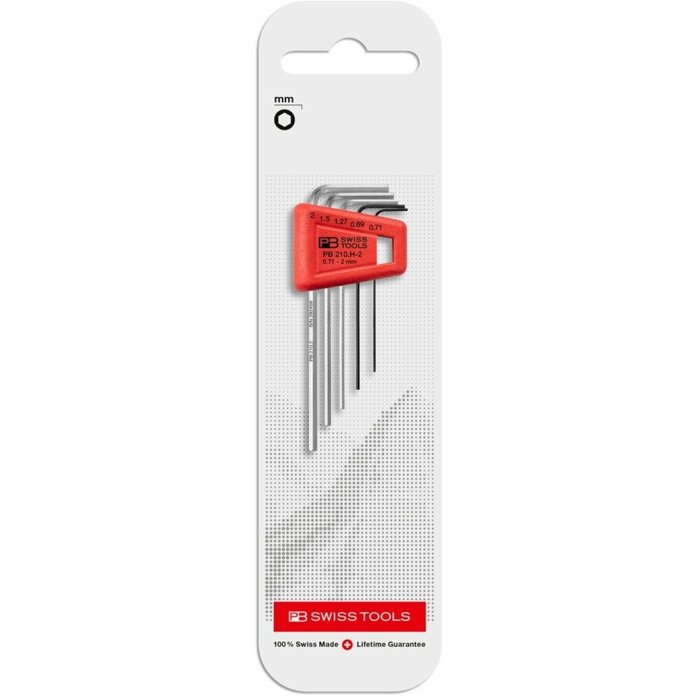 PB Swiss Tools PB 210.H-2 CN Hex Key L-Wrenches Set, 5 Pcs