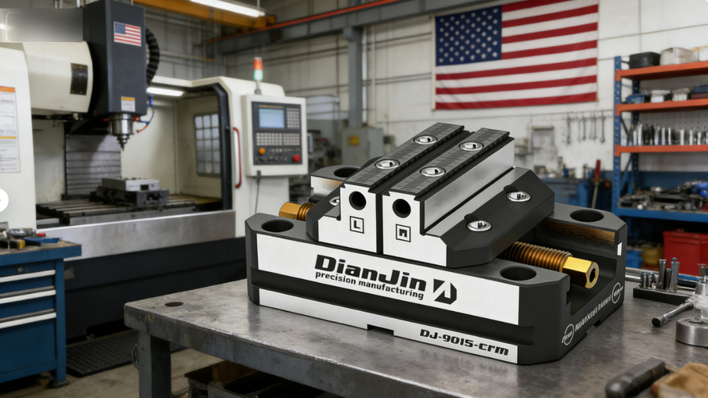 4th/5th Axis Self-Centering Vise, Concentric CNC Clamp for Precision Machining