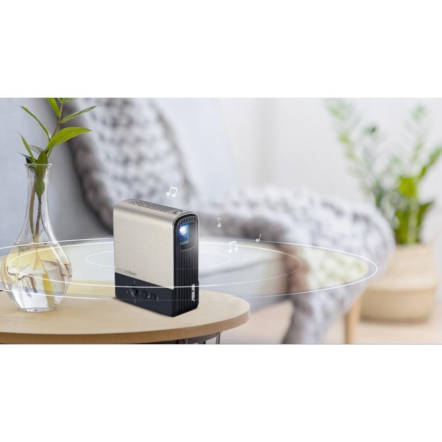 Asus ZenBeam E2 DLP Projector - 16:9 - Ceiling Mountable - Black, Gold