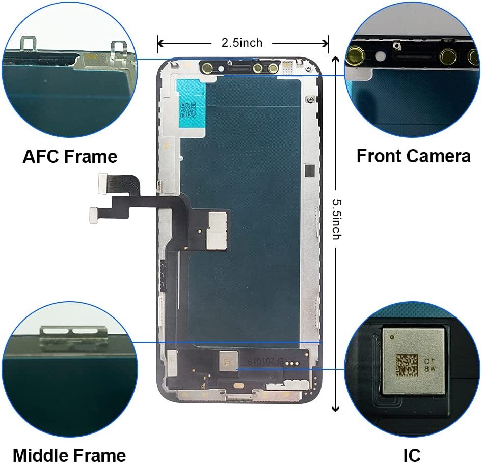 For iPhone XS LCD Screen Replacement Display Digitizer Assembly 3D Touch Screen