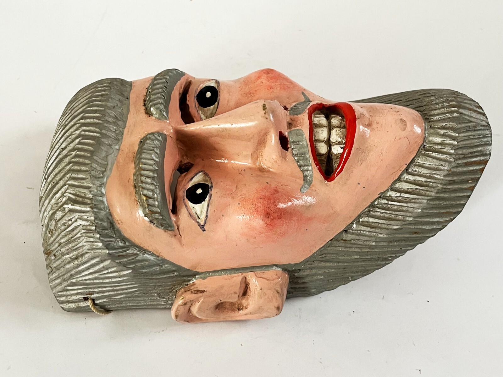 MEXICAN MICHOACAN FOLK ART HAND CARVED PASTORELAS ERMITANO HERMITANO DANCE MASK