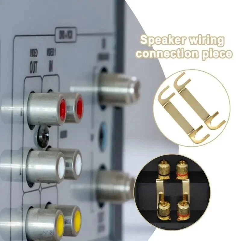 2PCS Speaker Wiring Connector Copper Speaker Wiring Lugs Binding Posts