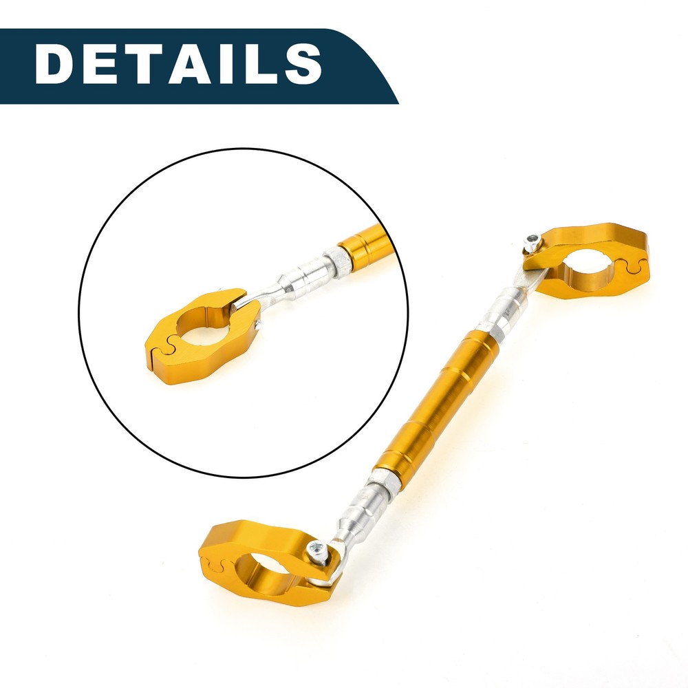 Motorcycle Handle Bracket Adjustable Handlebars Gold Tone with Small Wrench 1Set