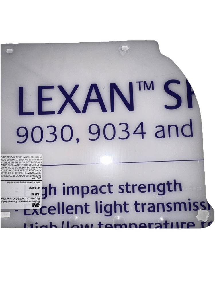 3M 82543-00000 WP98 Clear Flat Polycarbonate Faceshield 1EA