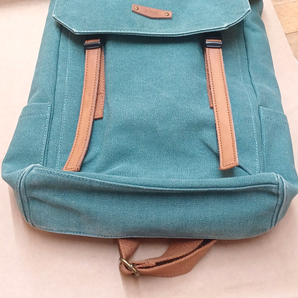 ZEDE Paris Station platform backpack Canvas Leather Designer