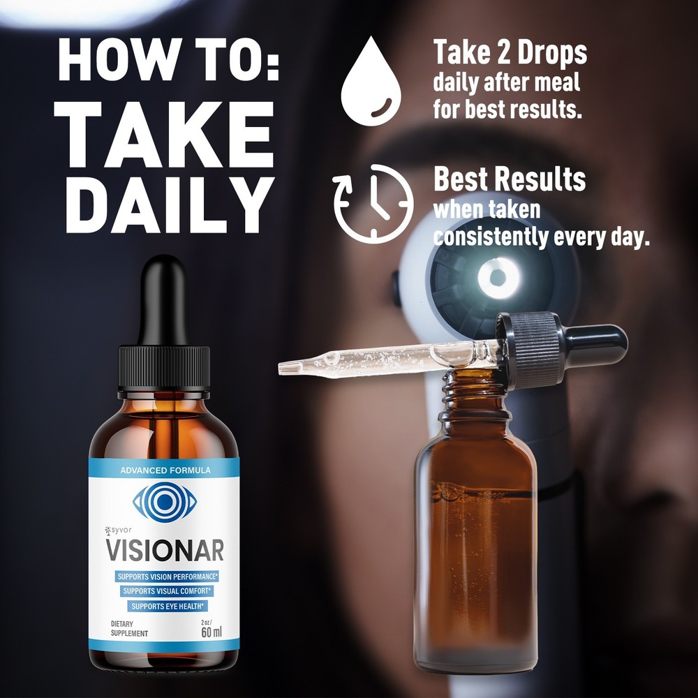 (2 Pack) Visionar Drops Enhance Vision, Support Healthy Eye Function 60 Servings