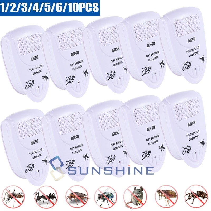 Ultrasonic Pest Repeller Control, Electronic Repellent Mice Bug Rat Reject Flea