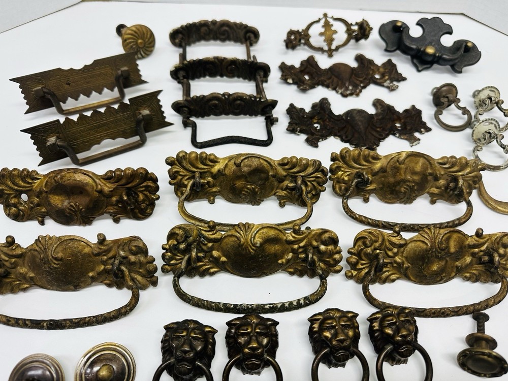 Metal And Brass Handle And Pull Lot