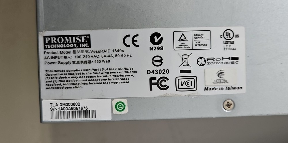 Promise Technology VessRAID 1840s SAS Controller