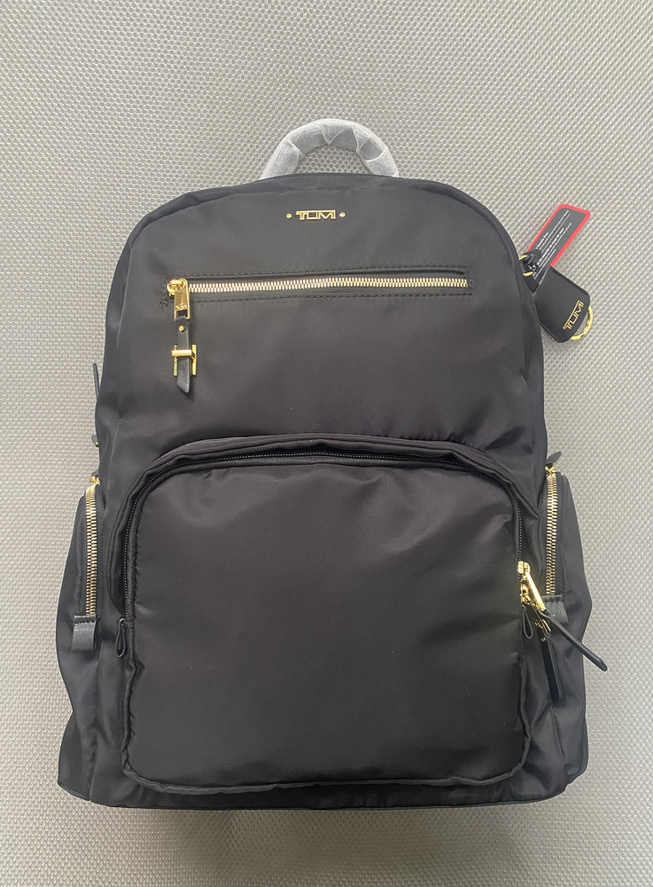 TUMI /Voyageur Carson Black/Gold Hardware-Backpack