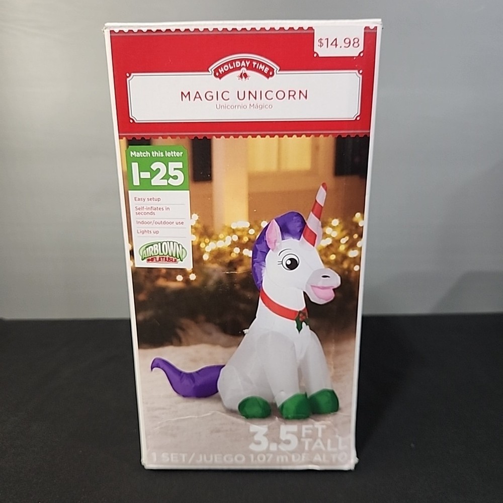 Holiday Time Inflatable Magic Unicorn Air Blowup