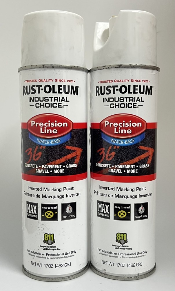 2 PACK - Rust-Oleum - 203039 - Precision Line Marking Paint, White, 17 Oz