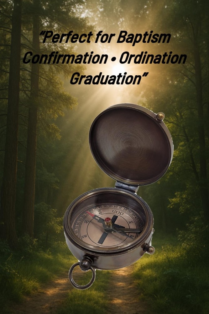 Personalized Compass Gift for Baptism, Confirmation | Religious Keepsake Engr...