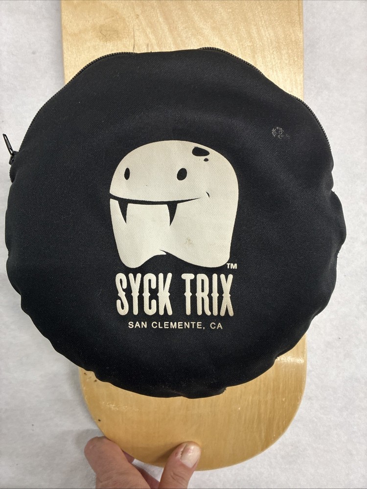 Syck Trix Skateboard Balance Board Practice Tricks Trick Training Cushions EUC