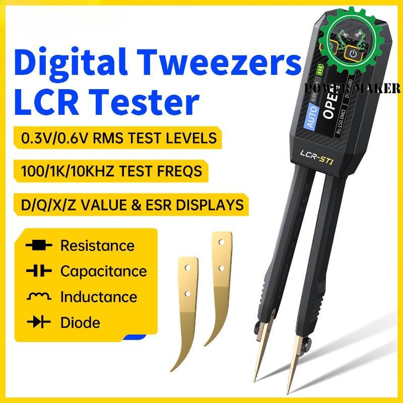 Mini Smart Tweezer Tester Resistance Capacitance Inductance Continuity Test Tool