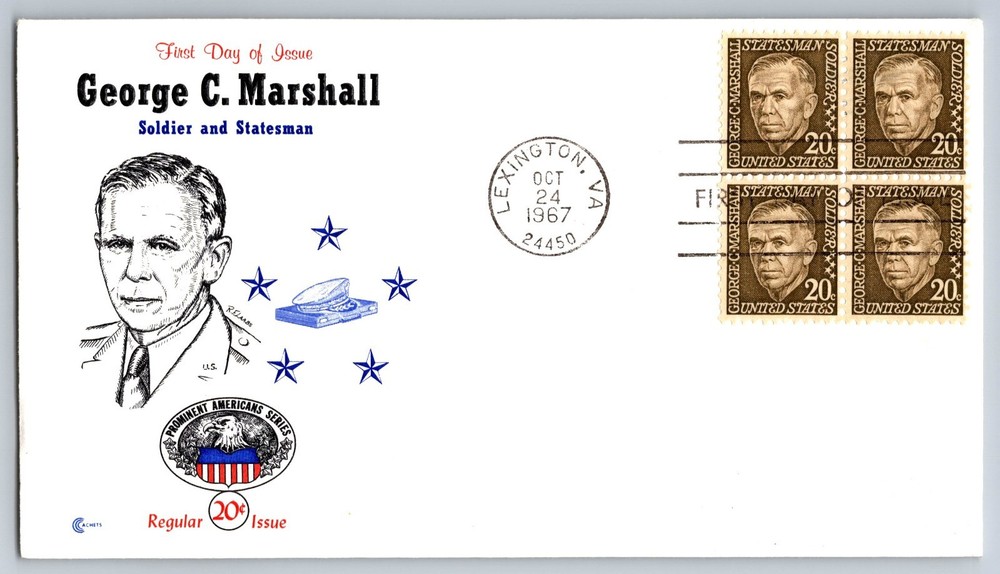 #1289 George Marshall FDC Cachetcraft Cachet