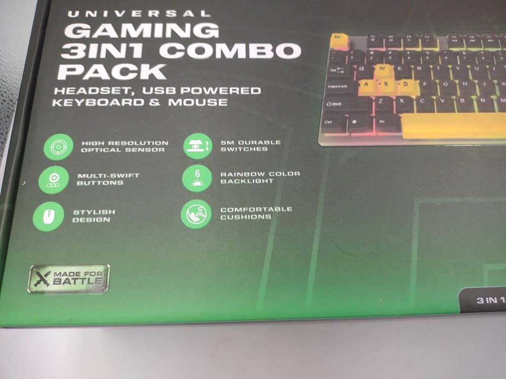 Proplayer 3 In 1 Universal Gaming Combo By RGB Light Includes Keyboard Headset