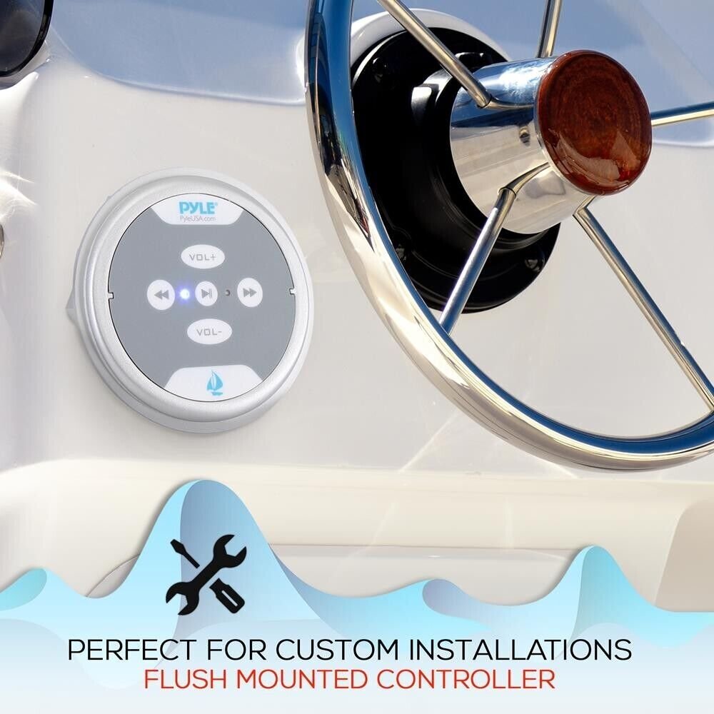 Pyle Hydra Series 2ch 600W Waterproof Marine Amp w/Bluetooth PLMRMBT5S