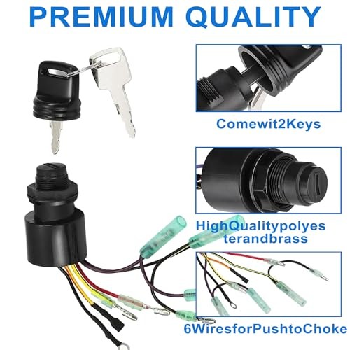 Boat Ignition Switch with Keys for Mercury Mariner Replace Mercury Ignition