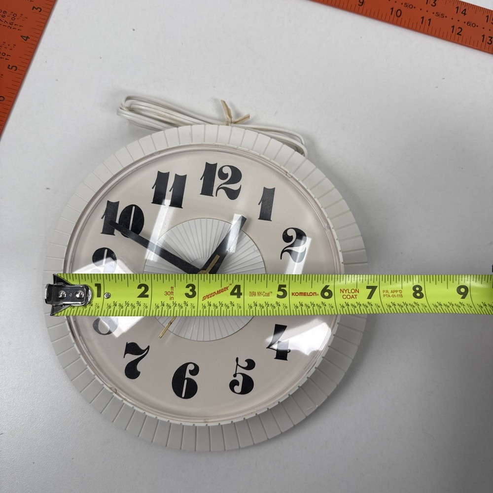 Vtg NOS Mid Century Kitchen Wall Clock Electric Decor