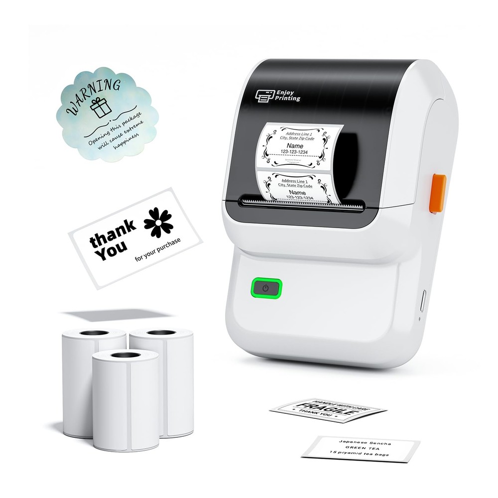 Label Maker Machine with 3 Tapes, M100 Bluetooth Label Printer, Versatile App...