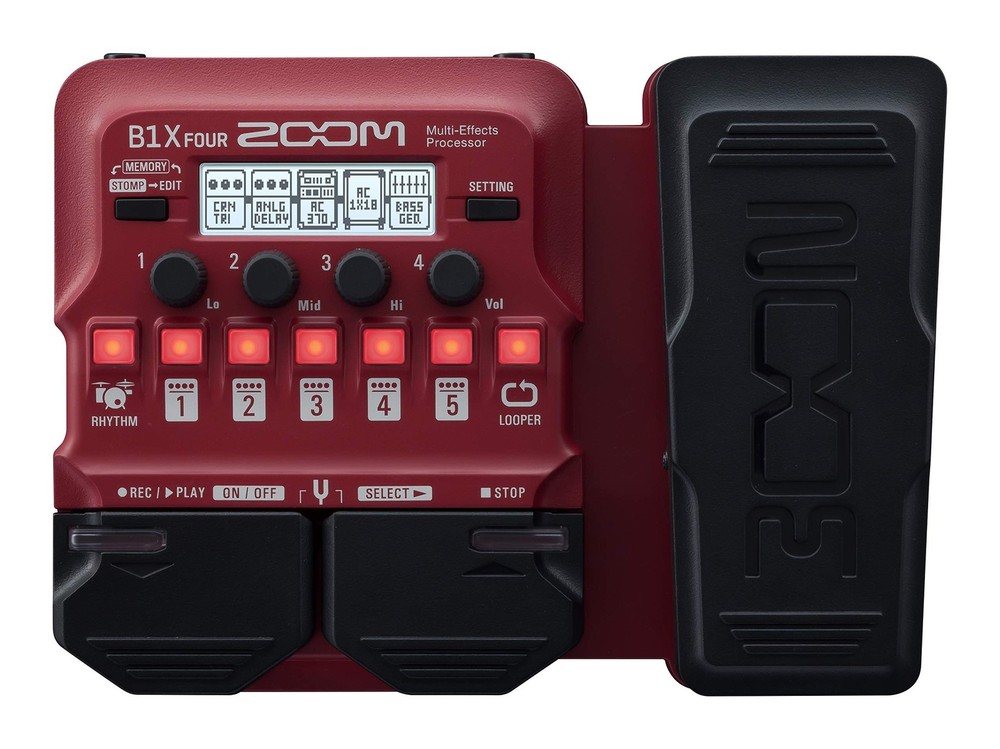 Zoom B1X FOUR Bass Multi-Effects Processor with Expression Pedal, 70+...