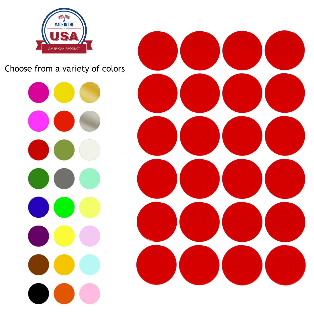 Color Coding Labels Dots Stickers 1 Inch Rounded Circle 25mm Dots by Royal Green