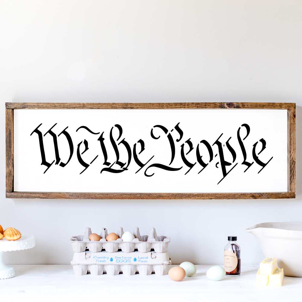 We The People Stencil - Durable & Reusable Mylar Stencils