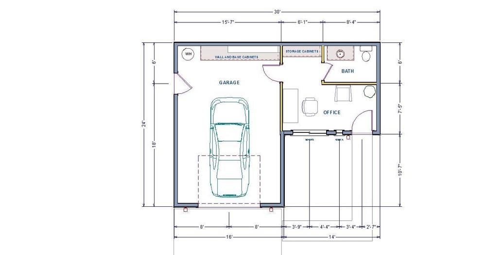 Garage Construction Plans with office.