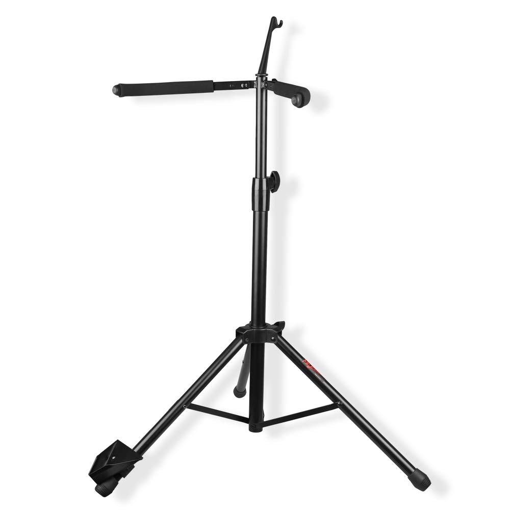 Adjustable Cello Stand with Bow Hook , Foldable Tripod Support for 1/2, 1/4, ...