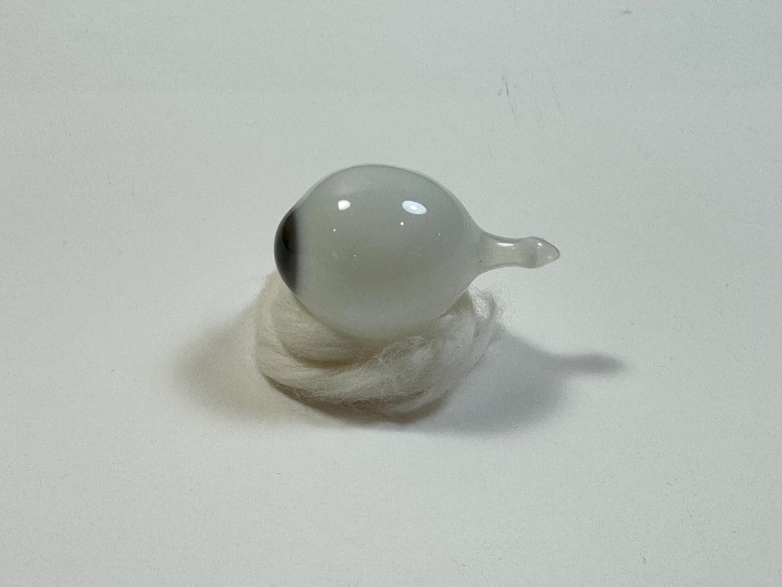 Antique German hand-blown human prosthetic glass eye.  Full eyeball.  Brown.