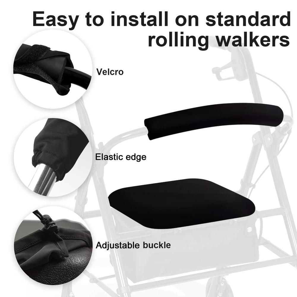Rollator Walker Seat & Backrest Rollbar Covers Set - Adjustable Starry Star