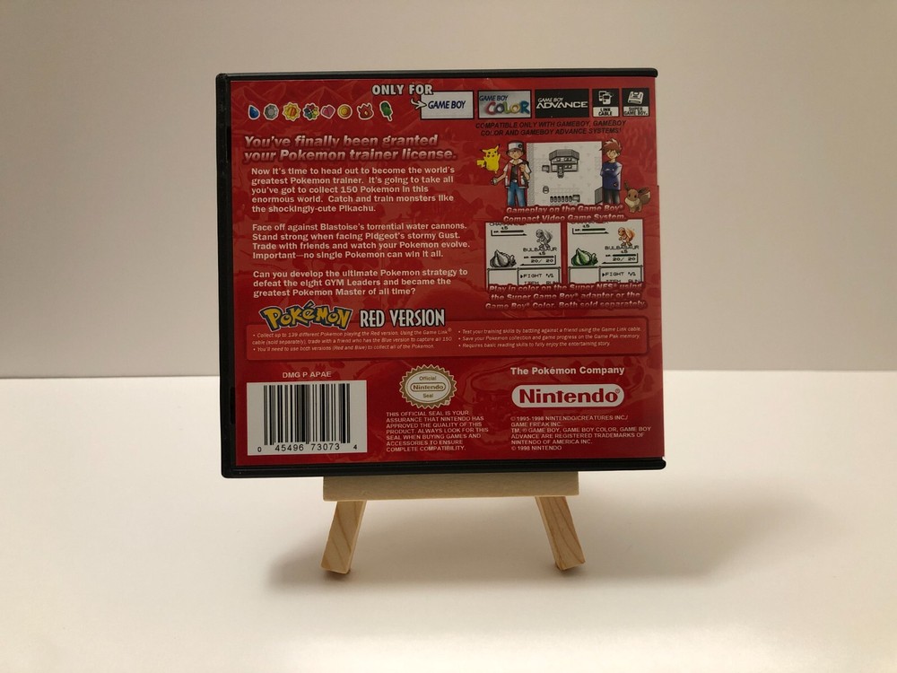 Replacement Case for Pokemon Red Version Gameboy