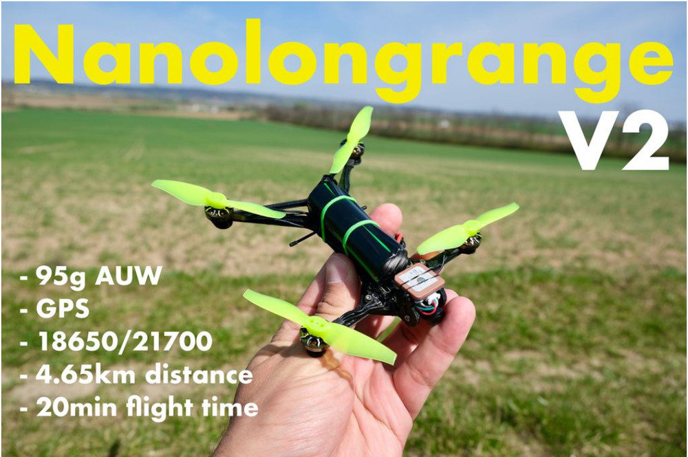 3D Printed NanoLongRange V2 FPV Drone Frame -By unboxingexperience7 (2 PCS)